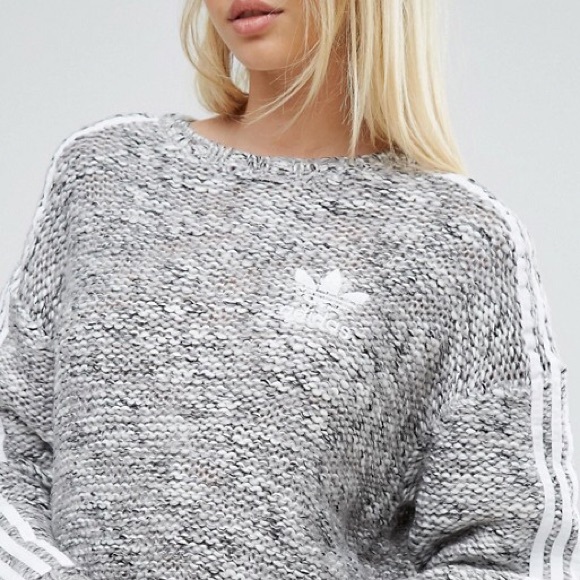 adidas Sweaters - Adidas 3 Stripe Chunky Knit Sweater